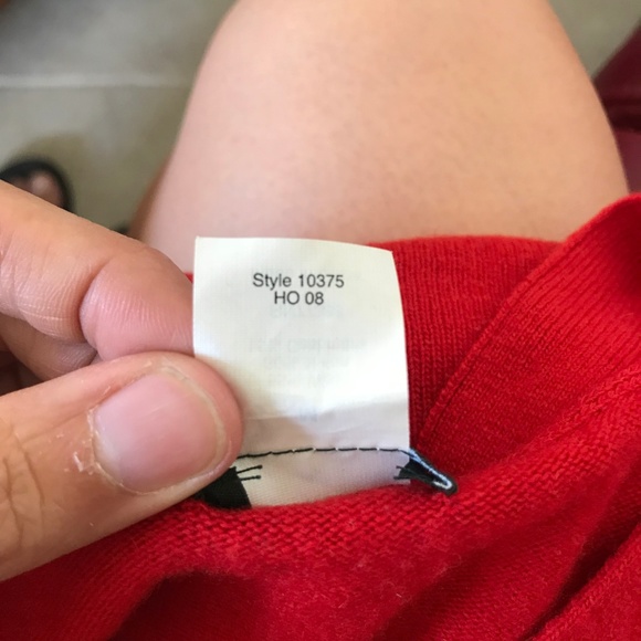 J.Crew Red Wool Cashmere Button-up Sweater - Picture 3 of 8